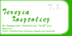 terezia kosztolicz business card